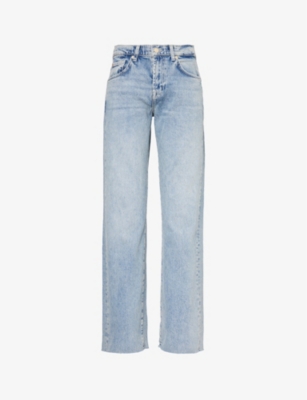 Shop 7 For All Mankind Tess Straight-leg High-rise Stretch-denim Jeans In Serenade