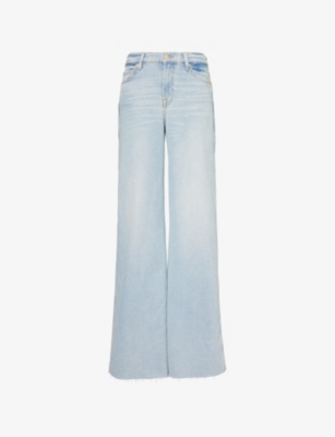 7 FOR ALL MANKIND: Lotta straight-leg high-rise denim-blend jeans