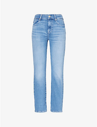 7 FOR ALL MANKIND: Relaxed Skinny tapered-leg mid-rise stretch-denim