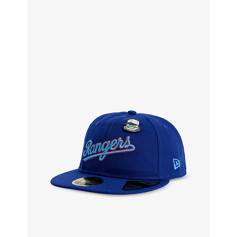 New Era Mens Blue 59fifty Brand-embroidered Woven Cap