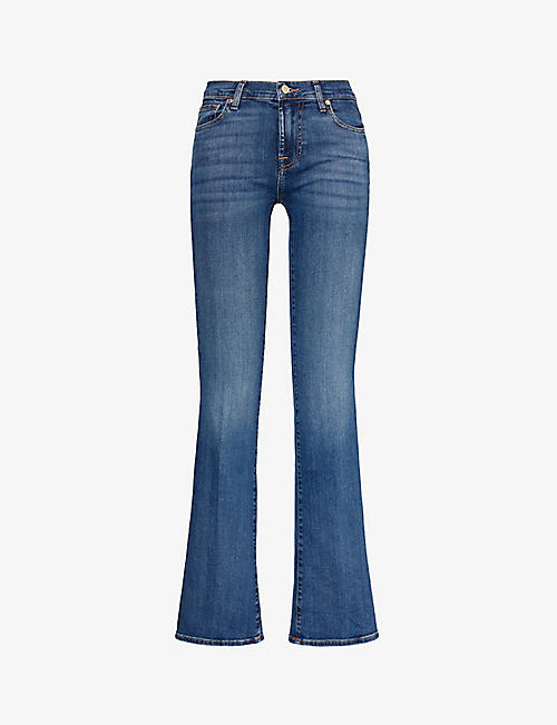 7 FOR ALL MANKIND: Bootcut Soho flared-leg mid-rise stretch-denim jeans