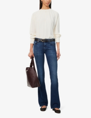 7 For All Mankind Womens Soho Dark Bootcut Soho Flared-leg Mid-rise Stretch-denim Jeans In Soho Dark