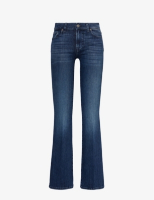 Shop 7 For All Mankind Bootcut Soho Flared-leg Mid-rise Stretch-denim Jeans In Soho Dark