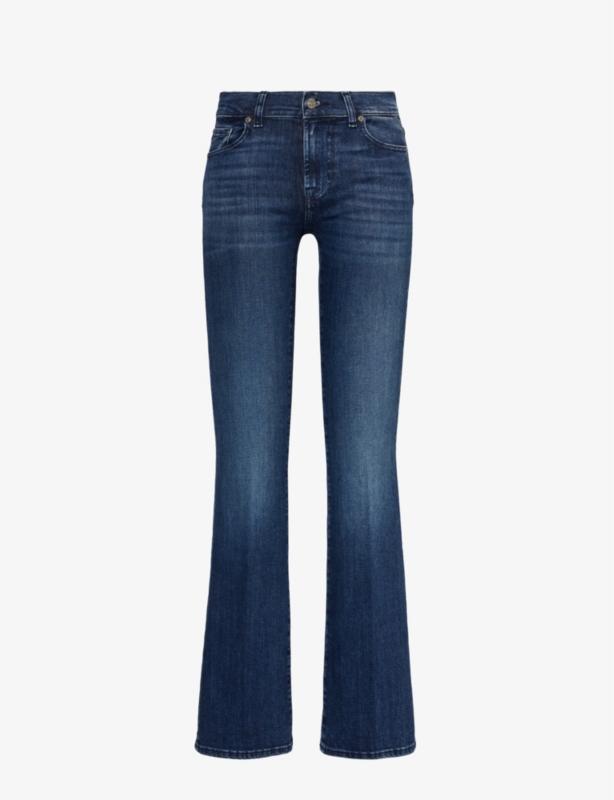Bootcut Soho flared-leg mid-rise stretch-denim jeans
