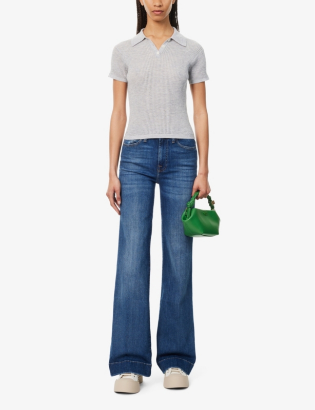 Modern Dojo flared high-rise stretch-denim jeans