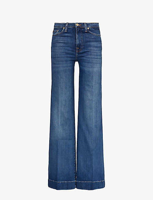 7 FOR ALL MANKIND: Modern Dojo flared high-rise stretch-denim jeans