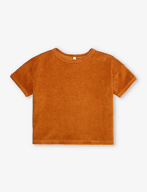 ORGANIC ZOO: Waffle short-sleeve organic-cotton towelling T-shirt 0-4 years