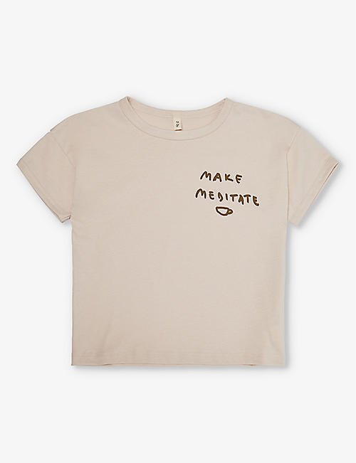 ORGANIC ZOO: Make Meditate short-sleeve organic-cotton T-shirt 0-5 years
