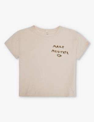 Organic Zoo Babies'  Off White Make Meditate Short-sleeve Organic-cotton T-shirt 0-5 Years