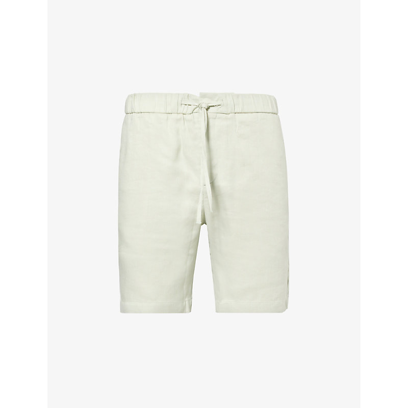 Frescobol Carioca Mens Sky Light Felipe Drawstring-waist Regular-fit Linen And Cotton-blend Shorts