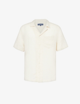 FRESCOBOL CARIOCA: Angelo patch-pocket relaxed-fit linen shirt