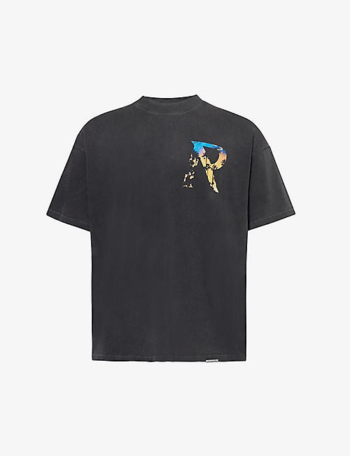 REPRESENT: Palm branded-print cotton-jersey T-shirt