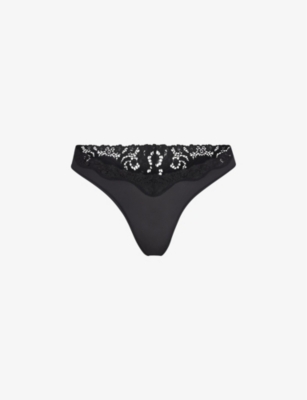 SKIMS: Fits Everybody lace-trim stretch-woven thong