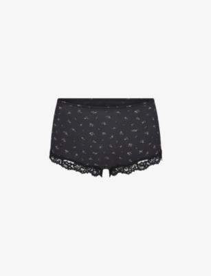 SKIMS: Fits Everybody lace-trim stretch-woven boy shorts