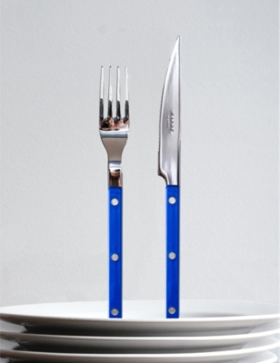 Shop Sabre Lapis Blue Bistrot 24-pieces Stainless-steel Cutlery Set