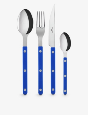 Shop Sabre Lapis Blue Bistrot 24-pieces Stainless-steel Cutlery Set