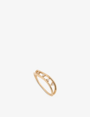 La Maison Couture Womens Gold Matilde Galaxia Recycled 14ct Yellow-gold And 0.09ct Brilliant-cut Dia