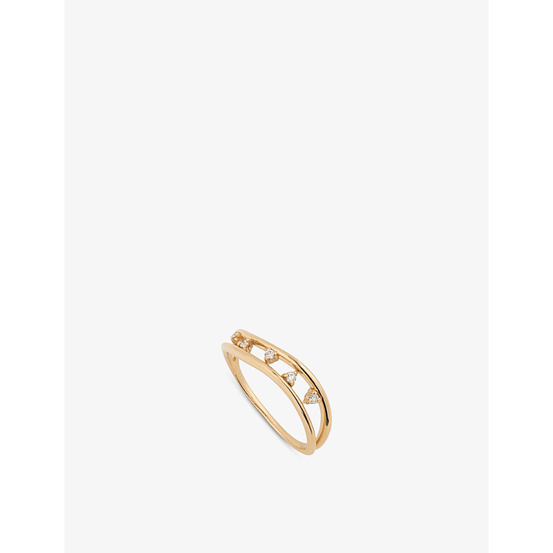 La Maison Couture Womens Gold Matilde Galaxia Recycled 14ct Yellow-gold And 0.09ct Brilliant-cut Dia