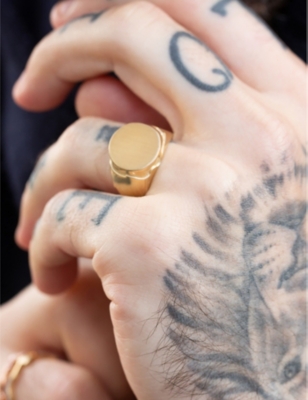 La Maison Couture Womens Gold Biiju Sandstorm 18ct Yellow Gold-plated Sterling-silver Signet Ring In Gold