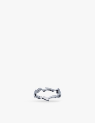 LA MAISON COUTURE: Biiju Shadow rhodium-coated sterling-silver ring