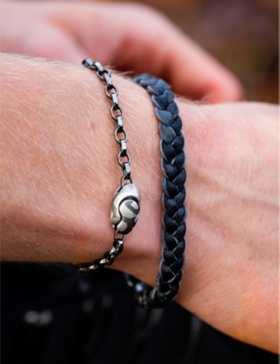 LA MAISON COUTURE: Biiju Camo sterling-silver chain bracelet