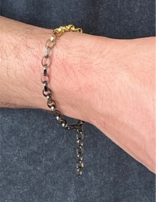 LA MAISON COUTURE: Biiju Ombre Rhodium-Coated Sterling-Silver Bracelet