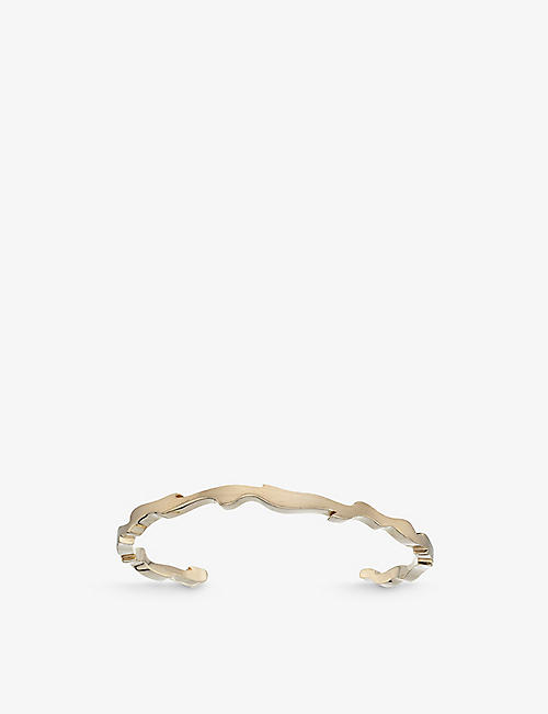 LA MAISON COUTURE: Biiju Sandstorm 18ct yellow gold-plated sterling-silver cuff bracelet