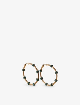 La Maison Couture Womens Emerald Sonia Petroff Reef 24ct Yellow Gold-plated Brass And Swarovski Crys In Emerald