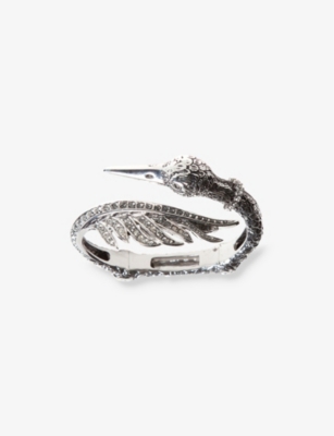 La Maison Couture Women's Silver Sonia Petroff Swan Palladium-plated Brass, Diamond And Swarovski Cr