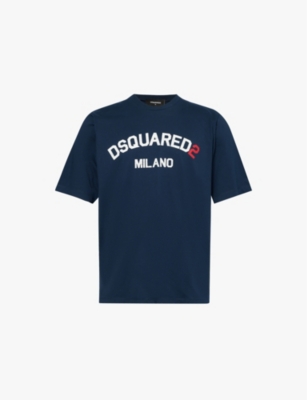 DSQUARED2: Logo-print cotton-jersey T-shirt