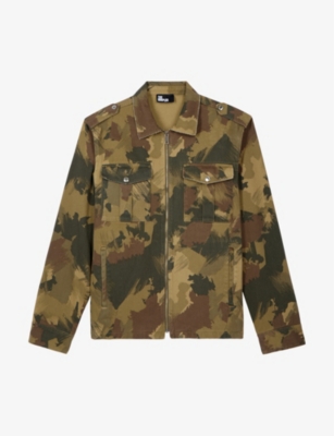 THE KOOPLES: Camouflage-print patch-pocket cotton jacket
