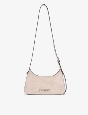 Acne Studios Women's Pastel Pink Platt Mini Crackle Leather Shoulder Bag