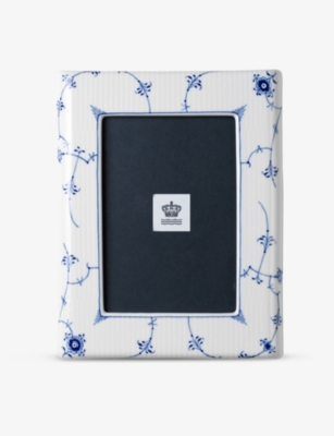 ROYAL COPENHAGEN: Blue Fluted Plain porcelain picture frame 21cm