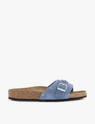 BIRKENSTOCK: Pula twist-strap flat suede leather sandals