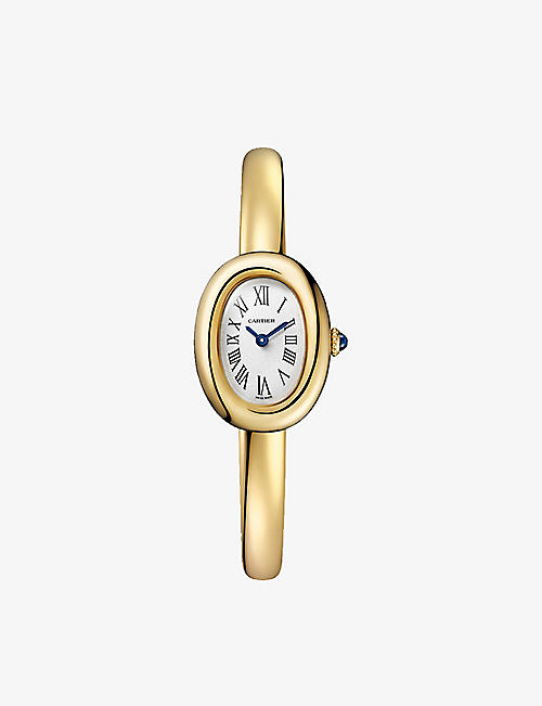 CARTIER: CRWGBA0035 Baignoire de Cartier 18ct yellow-gold mini size 17 quartz watch