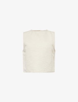 PRETTY LAVISH: Bryony linen and cotton-blend top