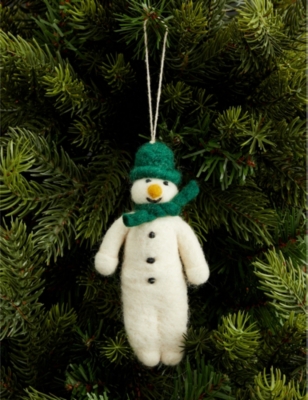 SELFRIDGES EDIT: Mr Snowman Wool Christmas Decoration