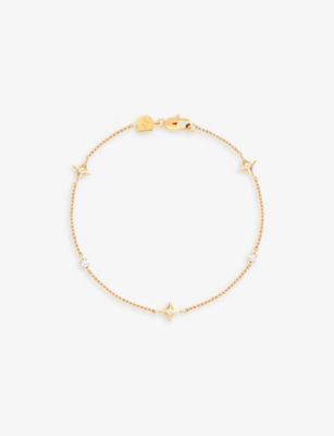 ASTRID & MIYU: Cosmic Star Charm 18ct yellow gold-plated recycled sterling-silver and cubic zirconia bracelet