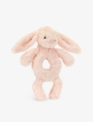 JELLYCAT: Bashful Bunny faux-fur rattle 18cm