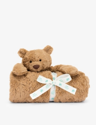 JELLYCAT: Bartholomew Bear faux-fur blanket 70cm