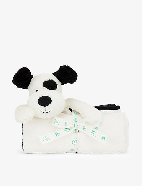 JELLYCAT: Bashful Puppy faux-fur blanket 70cm