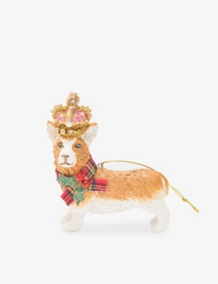 SELFRIDGES EDIT: Corgi With Crown Resin Christmas Decoration
