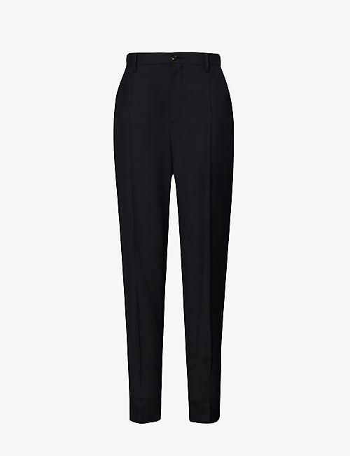 UNDERCOVER: Band-patch regular-fit tapered-leg mid-rise wool trousers