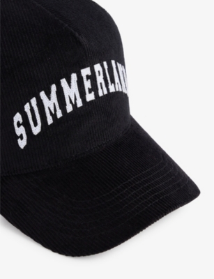 Shop Nahmias Men's Black Summerland Brand-appliqué Cotton-blend Cap