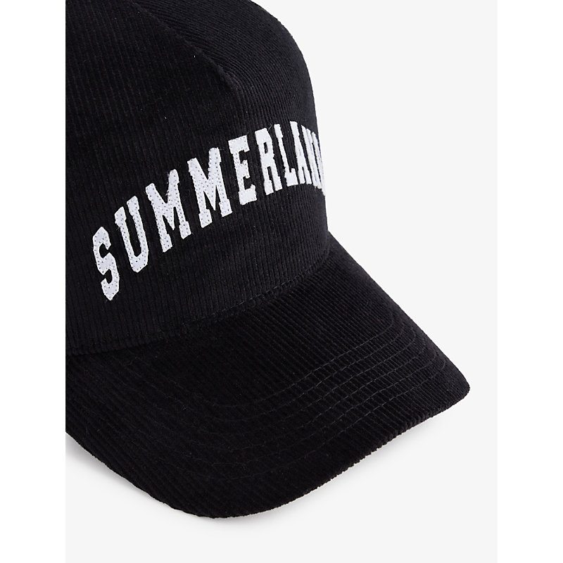 Shop Nahmias Men's Black Summerland Brand-appliqué Cotton-blend Cap