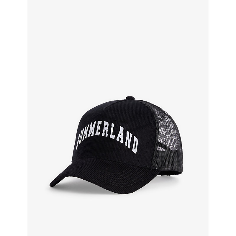 Nahmias Men's Black Summerland Brand-appliqué Cotton-blend Cap