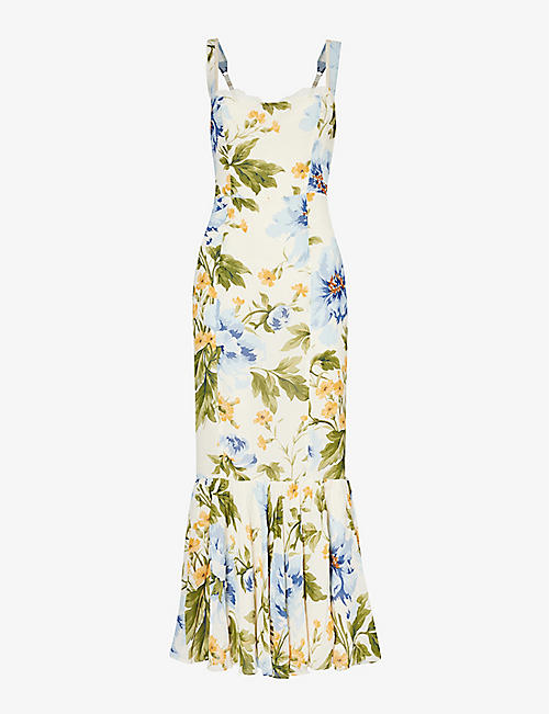 REFORMATION: Irisa floral-print woven midi dress