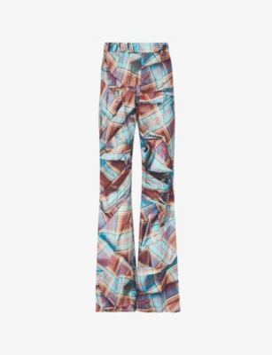 VIVIENNE WESTWOOD: Ray checked-pattern wool trousers