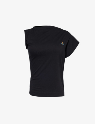 VIVIENNE WESTWOOD: Hebo asymmetric-neck cotton-jersey T-shirt
