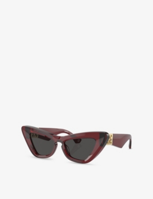 Burberry Womens Red Be4421u Cat-eye Acetate Sunglasses